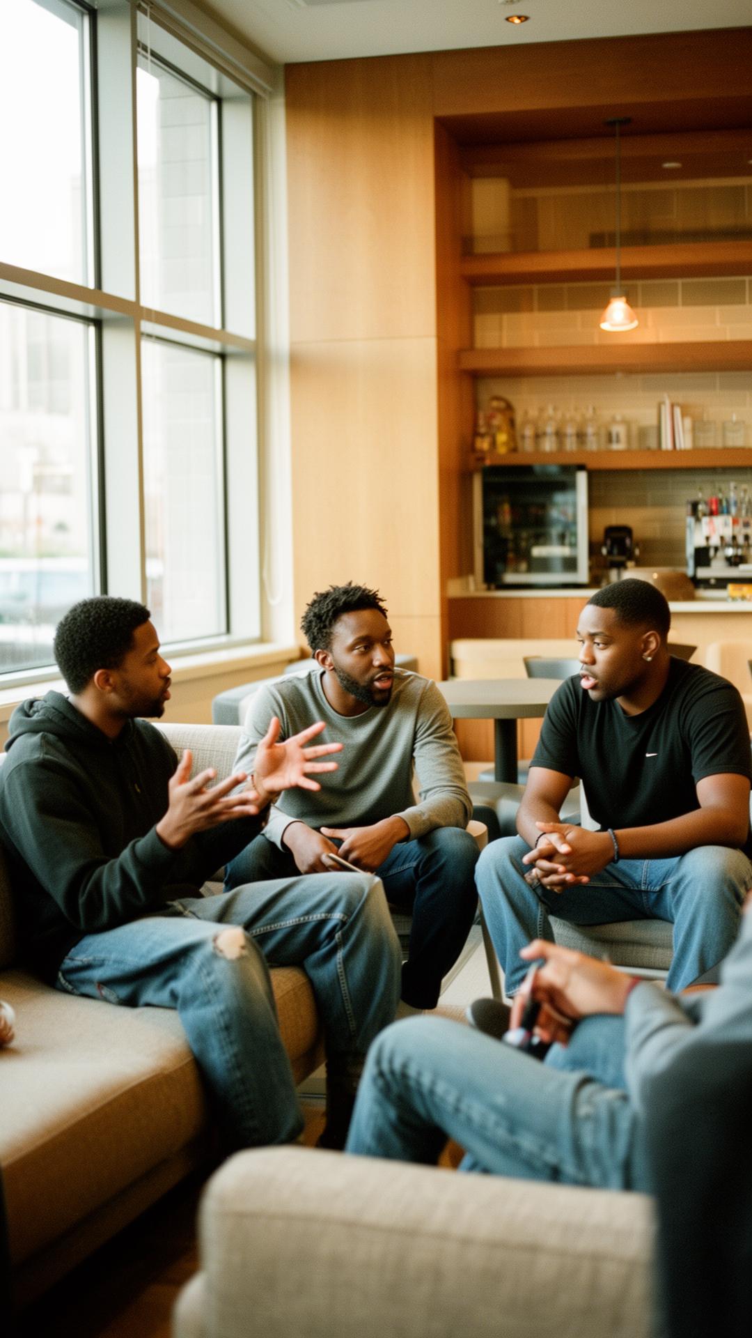 A small group seated in a circle in an honest facilitated conversation