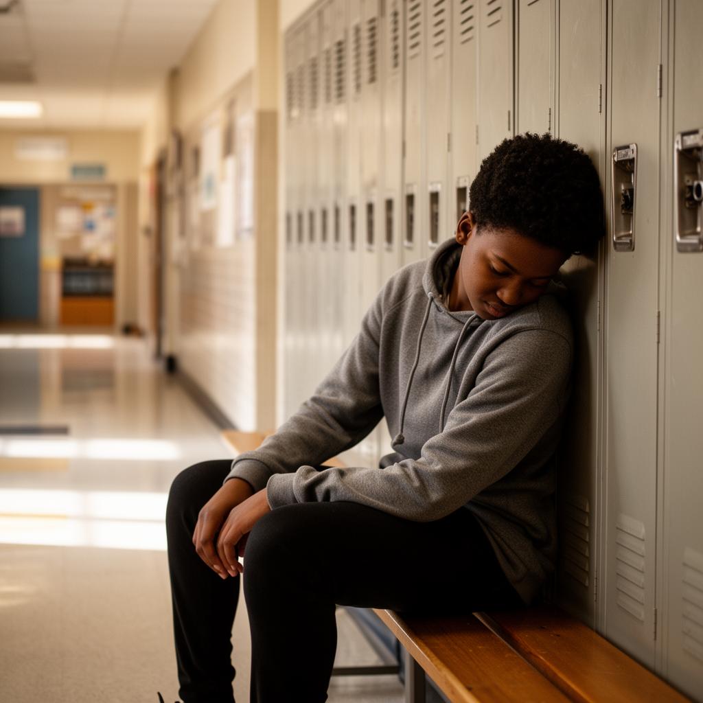 Students walking through a school corridor between classes